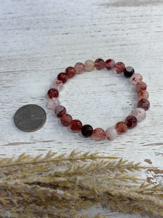 🔥 Fire Quartz Stretchy Bracelet – 8mm