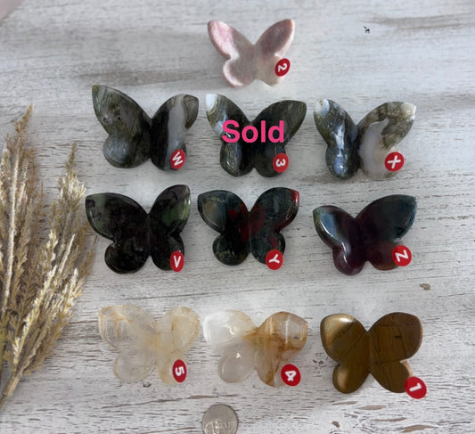 3D Crystal Butterfly Carvings – Multiple Options Available 🦋