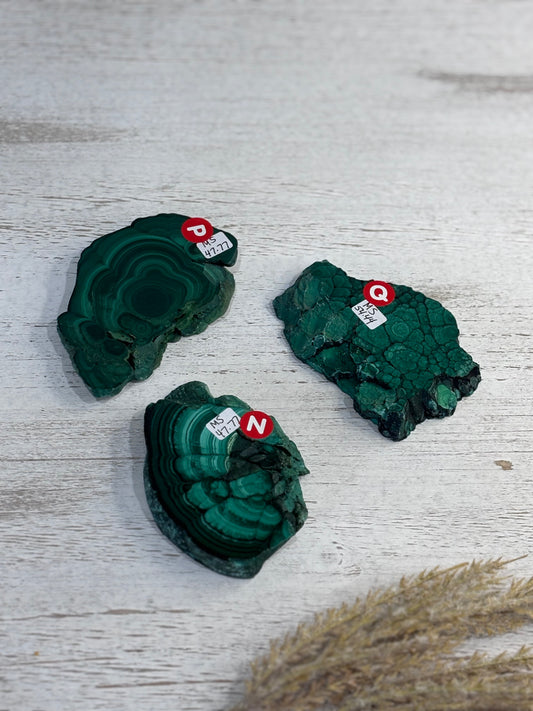 💚 Malachite Slabs – Options P, Q & N