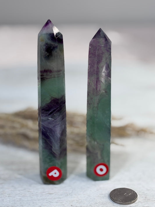 💜💙💚 Purple, Blue & Green Fluorite Tower