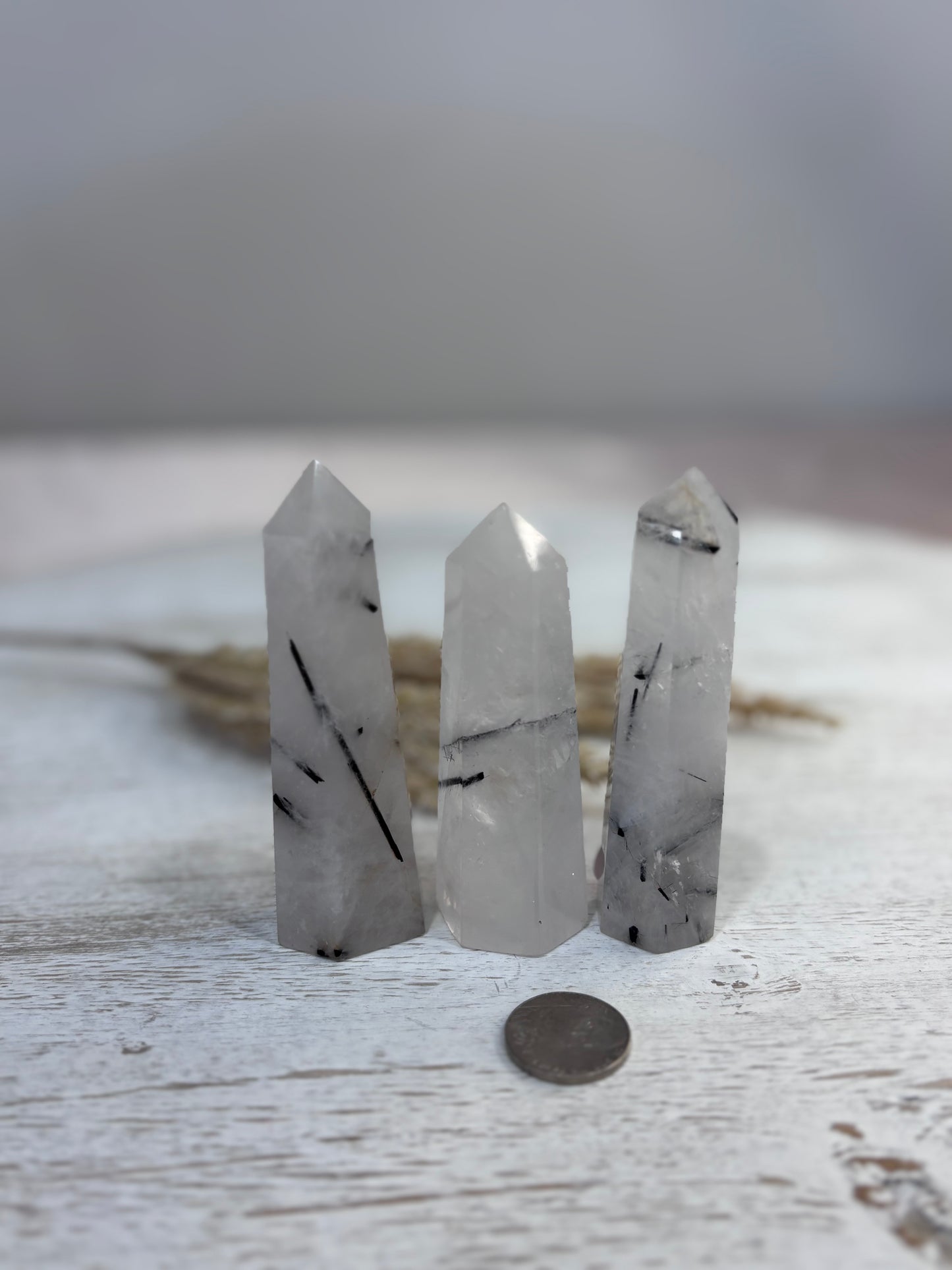🖤 Black Terminated Quartz Towers – Options M, P & N