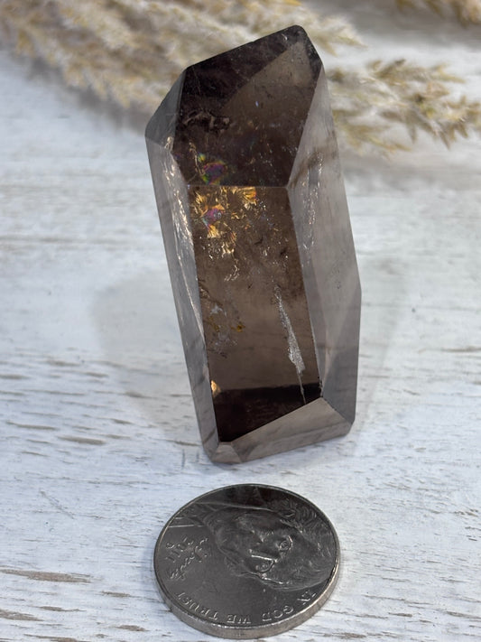 🤎 Smoky Quartz Freeform with Rainbow