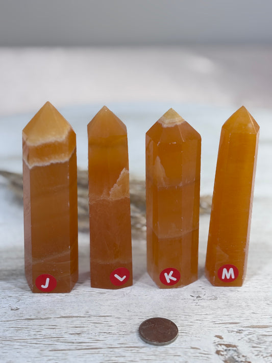 🧡 Orange Calcite Towers – Options J, L, K & M