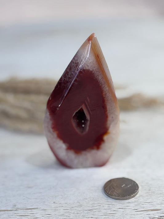 🧡 Carnelian Portal with Druzy Center
