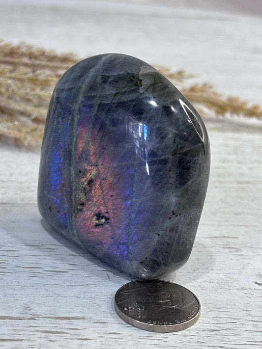 💜🧡 Purple & Orange Flash Labradorite Freeform