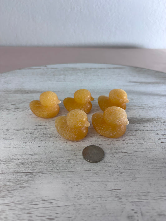 Mini Calcite Duck Carvings – Random Pick 🦆