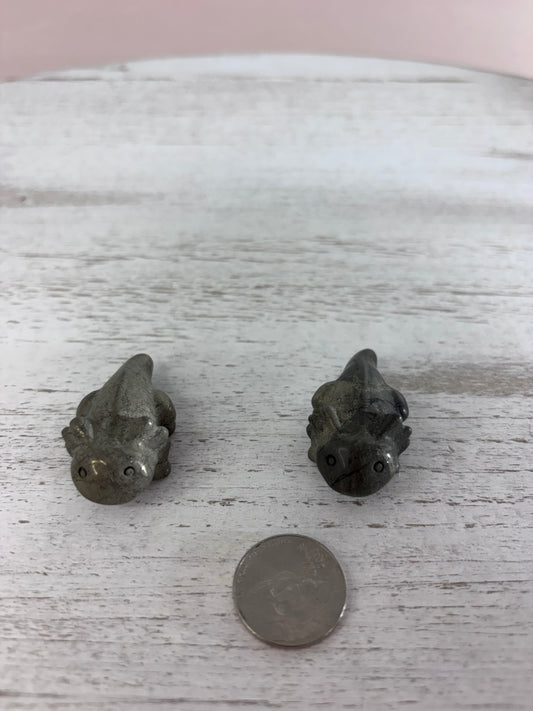 Pyrite Axolotl Carvings – Options U & V ✨